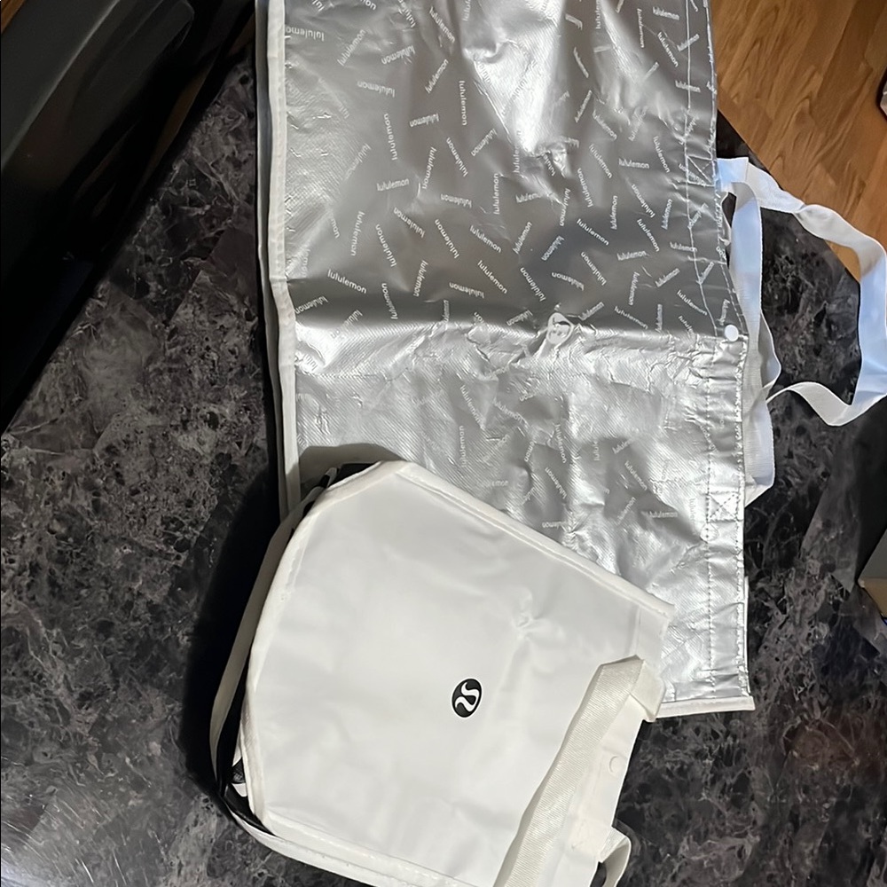 Lululemon Metallic Silver Tote